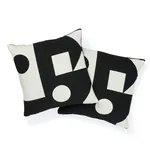 SO7569005 | Binary Embroidery Pillow - Black Schumacher Binary Embroidery Pillow in Black (SO7569005)