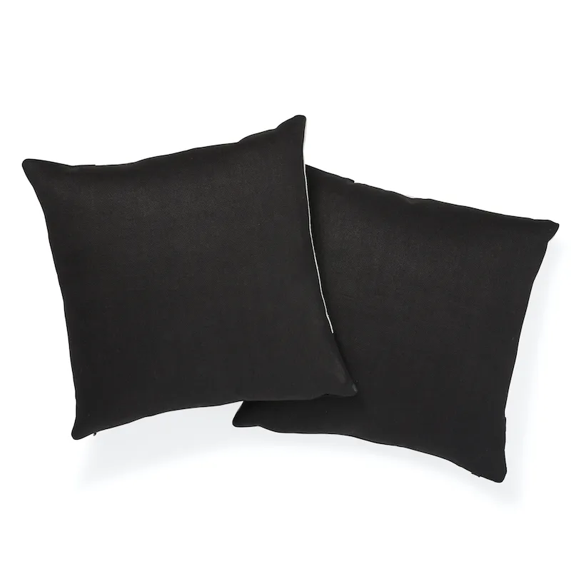 SO7569005 | Binary Embroidery Pillow - Black Schumacher Binary Embroidery Pillow in Black (SO7569005)