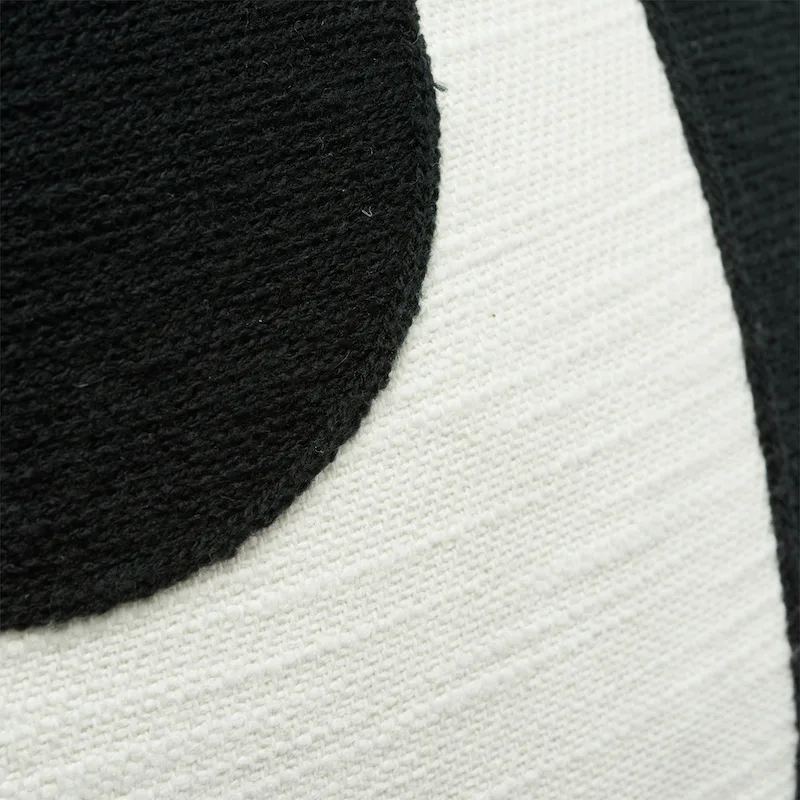SO7569005 | Binary Embroidery Pillow - Black Schumacher Binary Embroidery Pillow in Black (SO7569005)