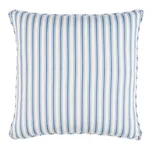 Birdie Ticking Stripe Pillow - Indigo Schumacher Birdie Ticking Stripe Pillow in Indigo