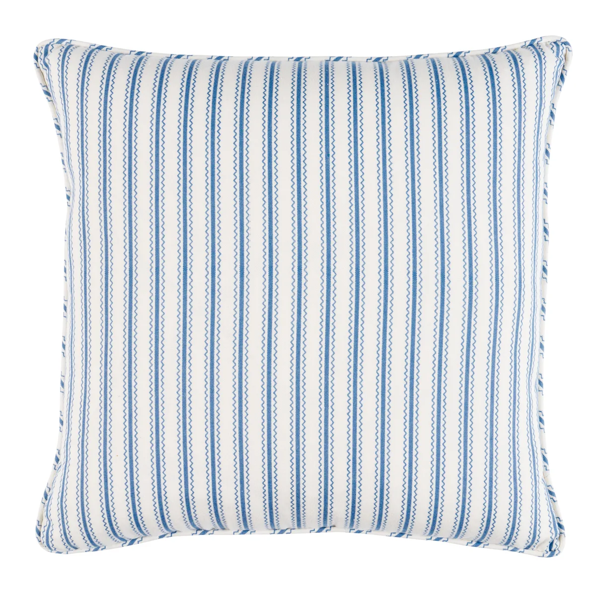 Schumacher Birdie Ticking Stripe Pillow in Indigo (SO8370204)