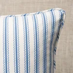 Birdie Ticking Stripe Pillow - Indigo Schumacher Birdie Ticking Stripe Pillow in Indigo