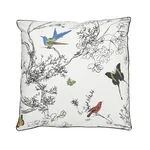 Birds & Butterflies Pillow - Multi on White Schumacher Birds & Butterflies Pillow in Multi on White