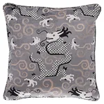 SO7397206 | Bixi Velvet Pillow - Silver Schumacher Bixi Velvet Pillow in Silver (SO7397206)