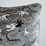 SO7397206 | Bixi Velvet Pillow - Silver Schumacher Bixi Velvet Pillow in Silver (SO7397206)