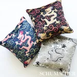 SO7397206 | Bixi Velvet Pillow - Silver Schumacher Bixi Velvet Pillow in Silver (SO7397206)