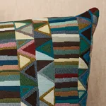 Bizantino Quilted Weave Pillow - Peacock Schumacher Bizantino Quilted Weave Pillow in Peacock