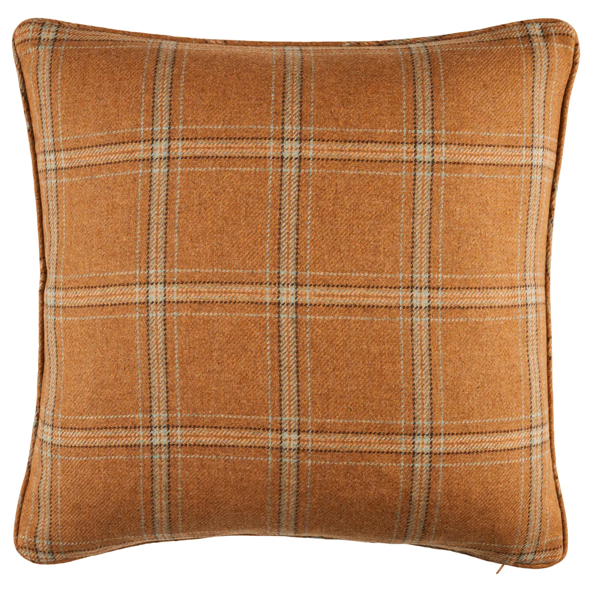 Schumacher Blackburn Merino Plaid Pillow in Camel (SO8234105)