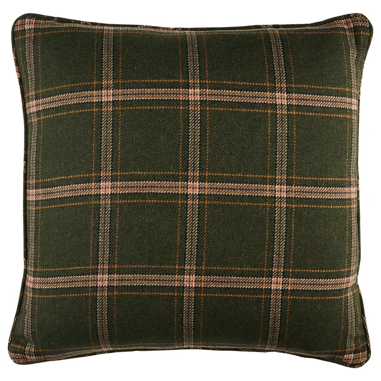 Schumacher Blackburn Merino Plaid Pillow in Green (SO8234305)