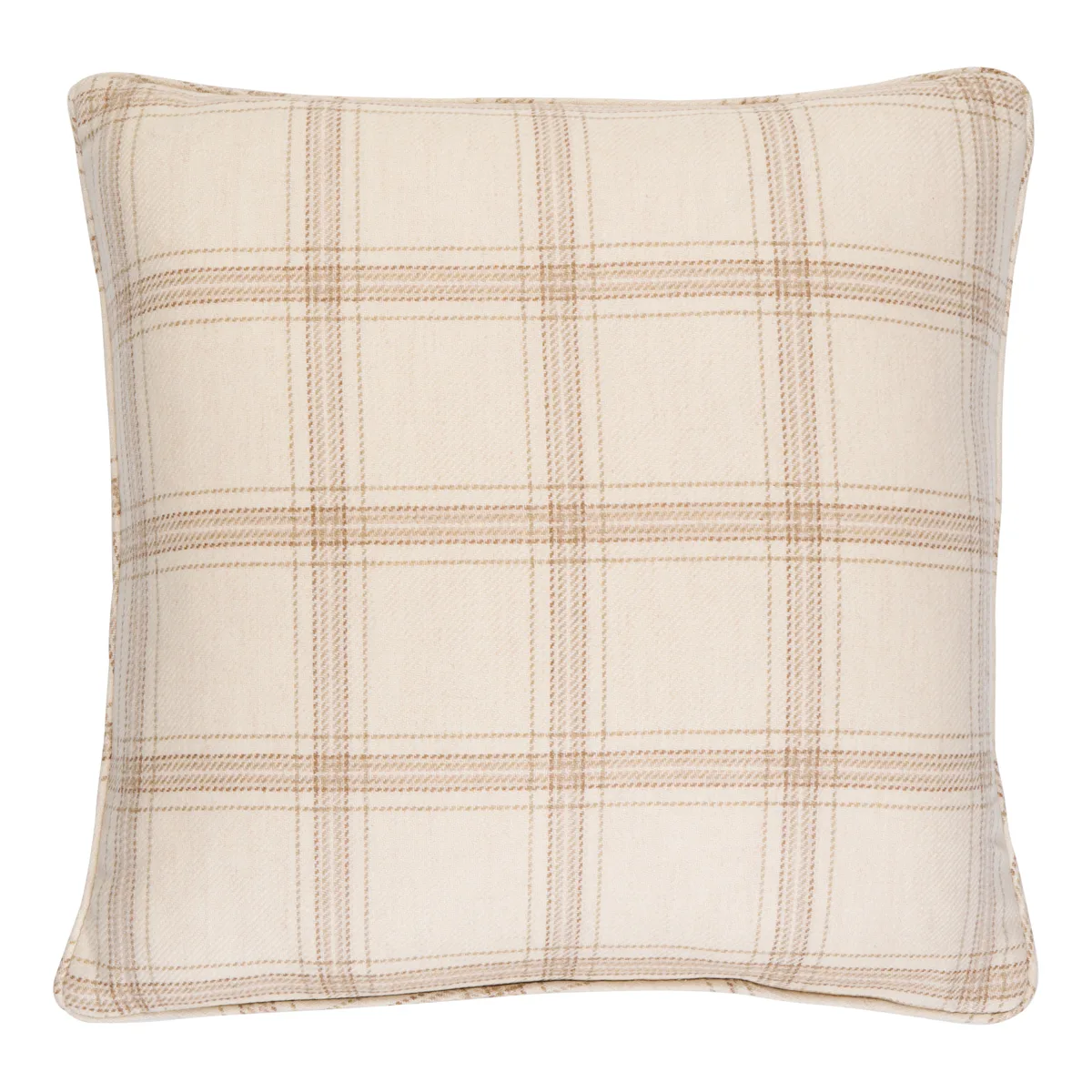 Schumacher Blackburn Merino Plaid Pillow in Ivory (SO8234005)