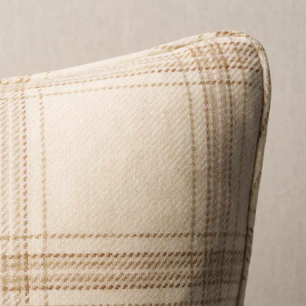 Schumacher Blackburn Merino Plaid Pillow in Ivory (SO8234005)
