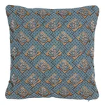 Blair Silk Épinglé Pillow - Worcester Blue Schumacher Blair Silk Épinglé Pillow in Worcester Blue