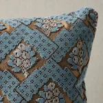 Blair Silk Épinglé Pillow - Worcester Blue Schumacher Blair Silk Épinglé Pillow in Worcester Blue