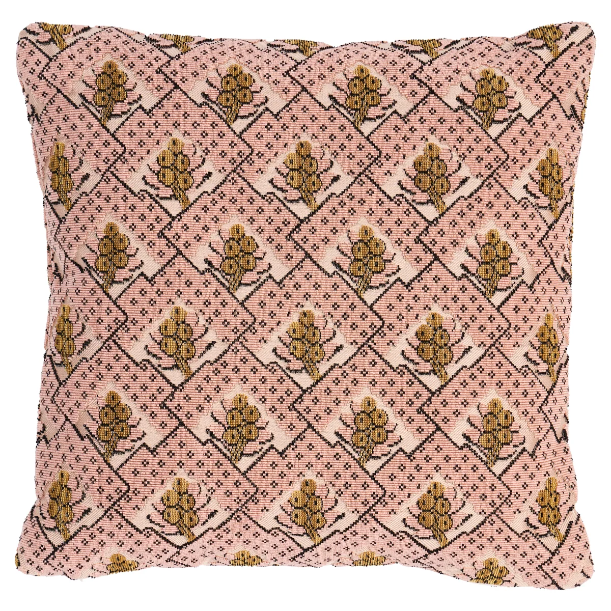 Schumacher Blair Silk Épinglé Pillow in Wythe Rose