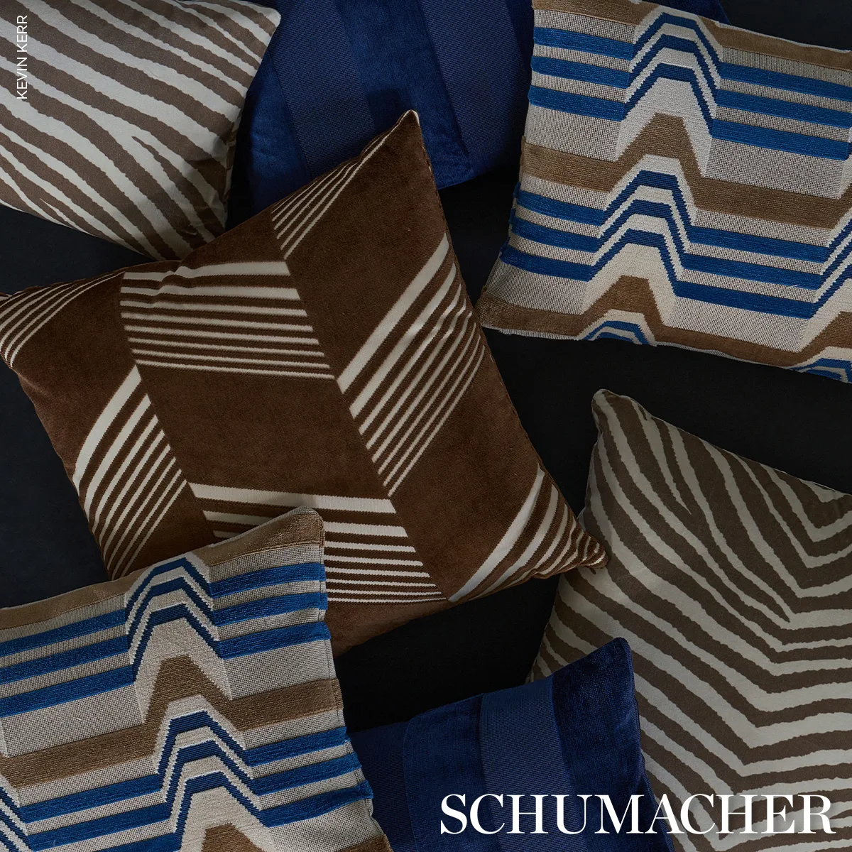 Blixen Velvet Pillow - Safari Schumacher Blixen Velvet Pillow in Safari