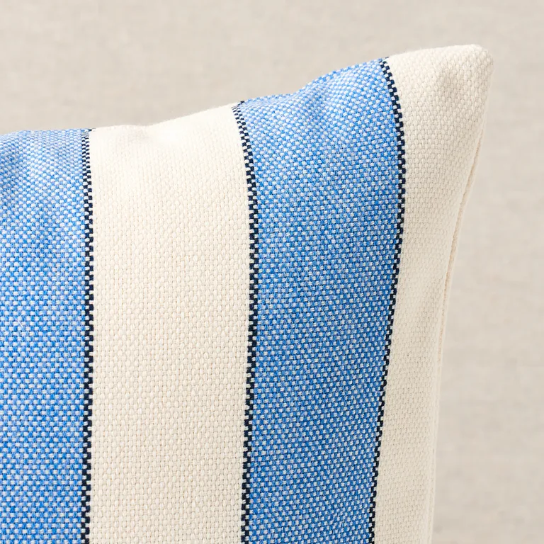 Schumacher Blumont Indoor/Outdoor Pillow in Blue (SO7905018)