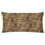 Schumacher Bosphorous Hand Block Pillow in Ochre & Brown (SO18274018)