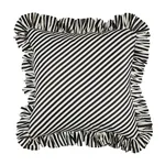 Brigitte Stripe Pillow - Black Schumacher Brigitte Stripe Pillow in Black