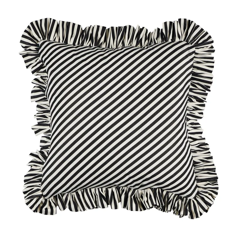 Schumacher Brigitte Stripe Pillow in Black