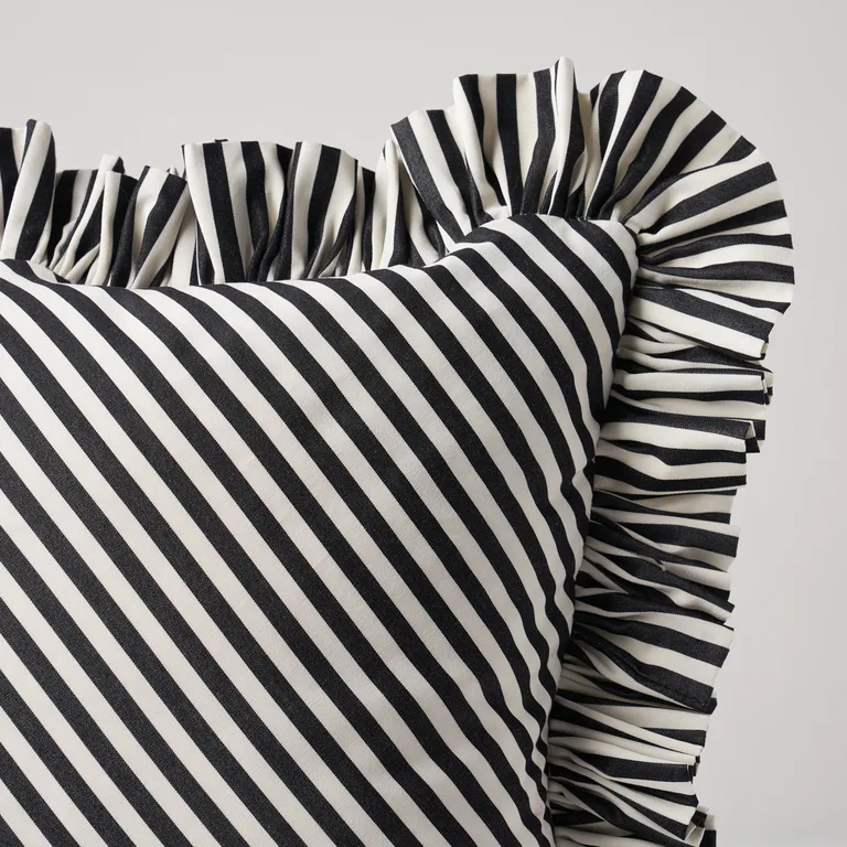 Schumacher Brigitte Stripe Pillow in Black