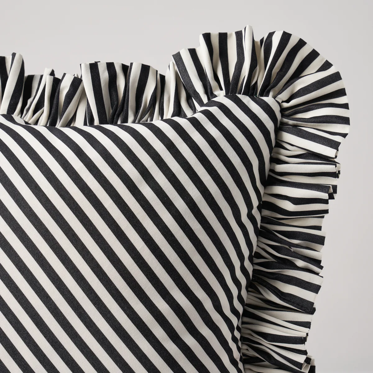 Schumacher Brigitte Stripe Pillow in Black