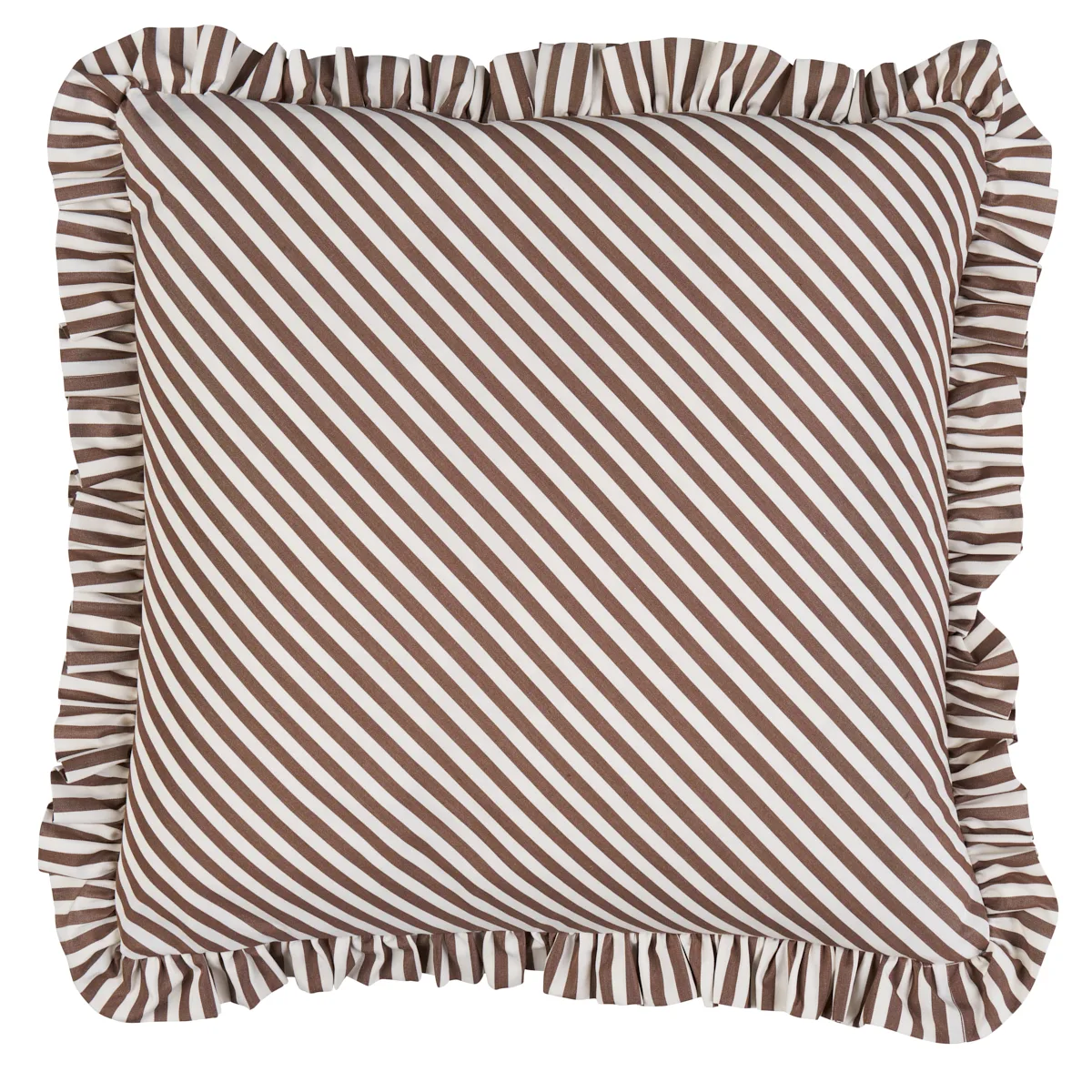 Schumacher Brigitte Stripe Pillow in Brown