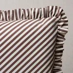 Brigitte Stripe Pillow - Brown Schumacher Brigitte Stripe Pillow in Brown