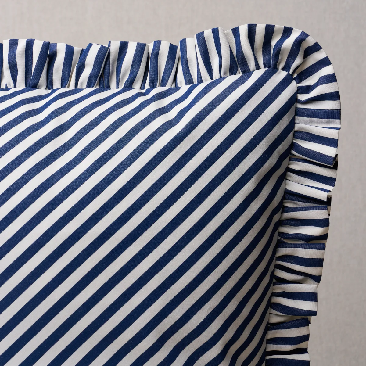 Schumacher Brigitte Stripe Pillow in Navy