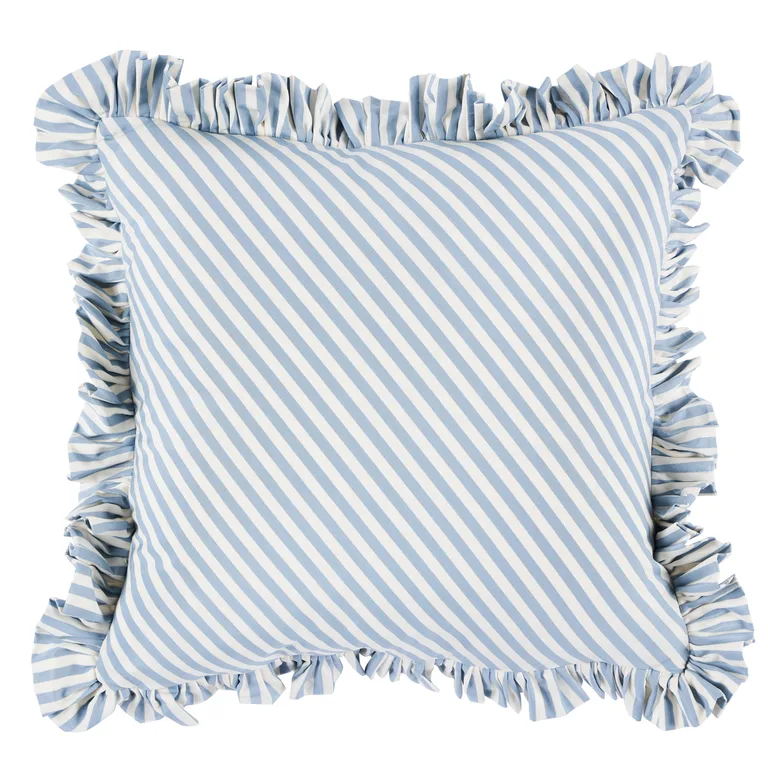 Schumacher Brigitte Stripe Pillow in Sky