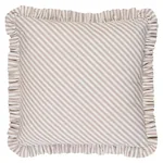 Brigitte Stripe Pillow - Taupe Schumacher Brigitte Stripe Pillow in Taupe