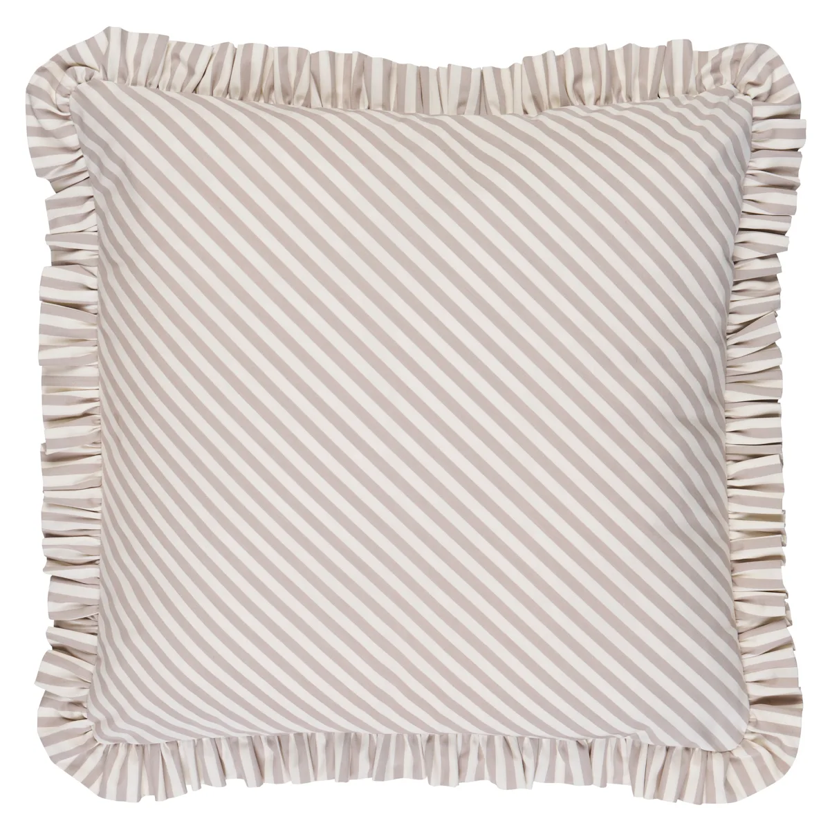 Schumacher Brigitte Stripe Pillow in Taupe