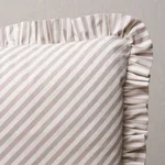 Brigitte Stripe Pillow - Taupe Schumacher Brigitte Stripe Pillow in Taupe