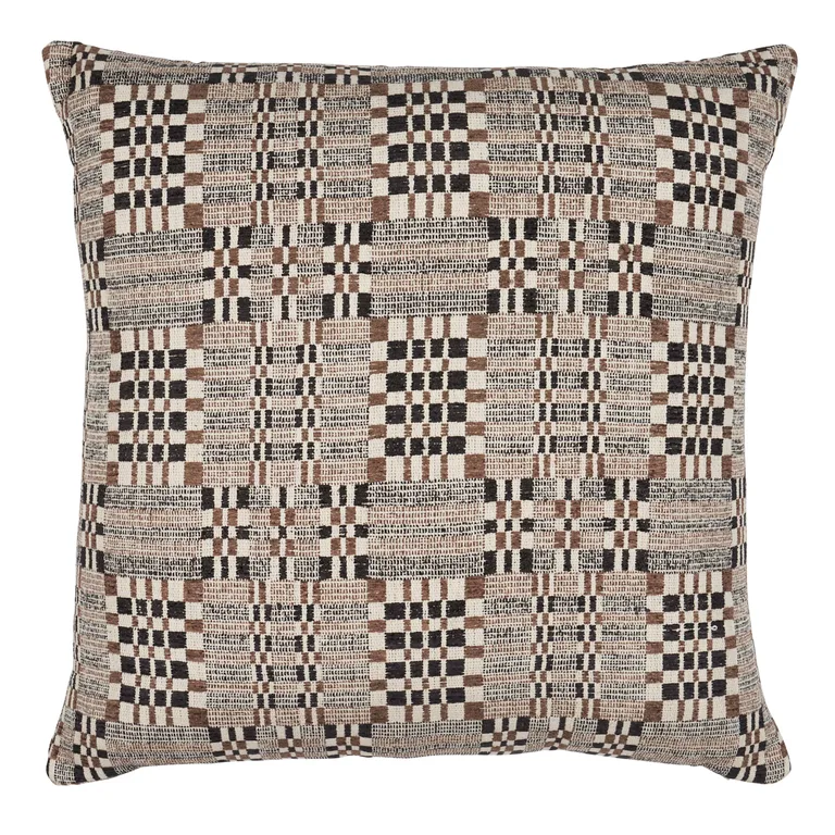 Schumacher Brimfield Pillow in Cinder