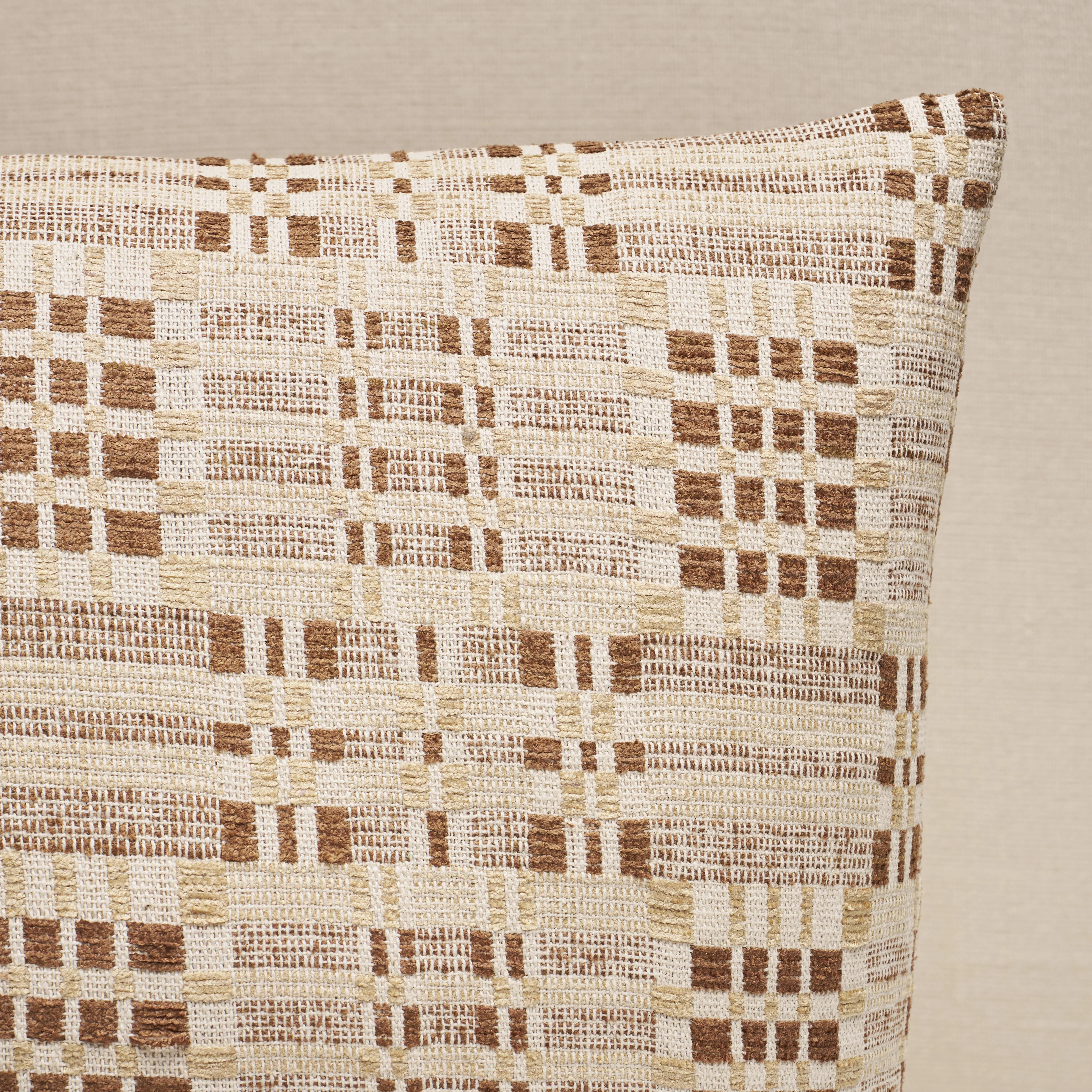 Schumacher Brimfield Pillow in Fawn