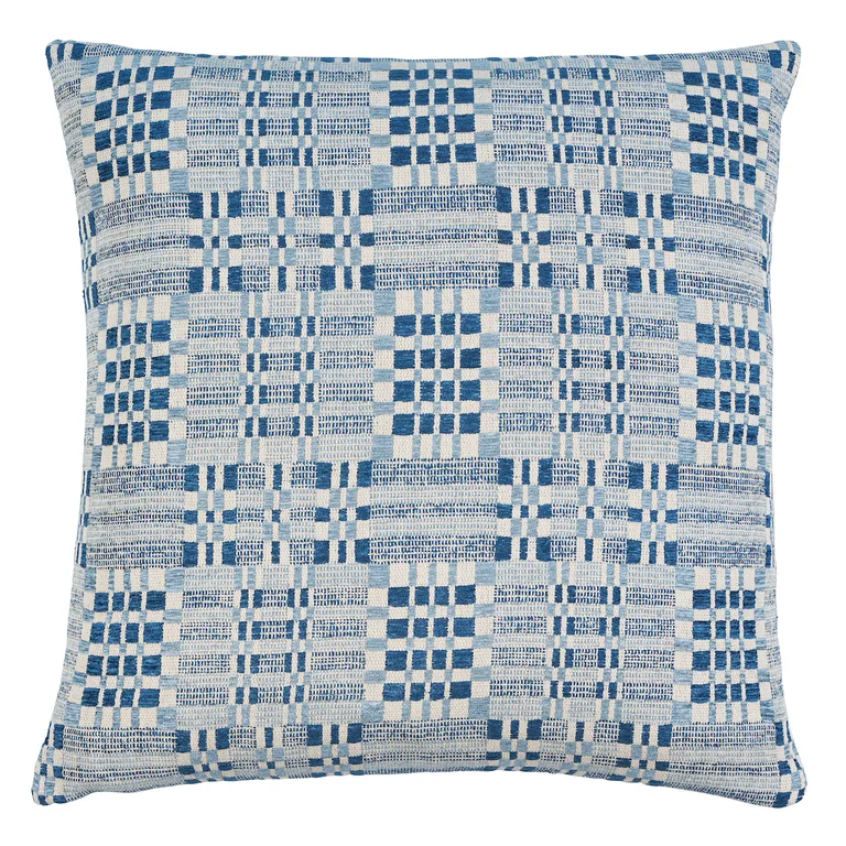 Schumacher Brimfield Pillow in Indigo