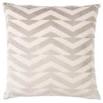 Broken Chevron Pillow - Taupe on Ivory Schumacher Broken Chevron Pillow in Taupe on Ivory