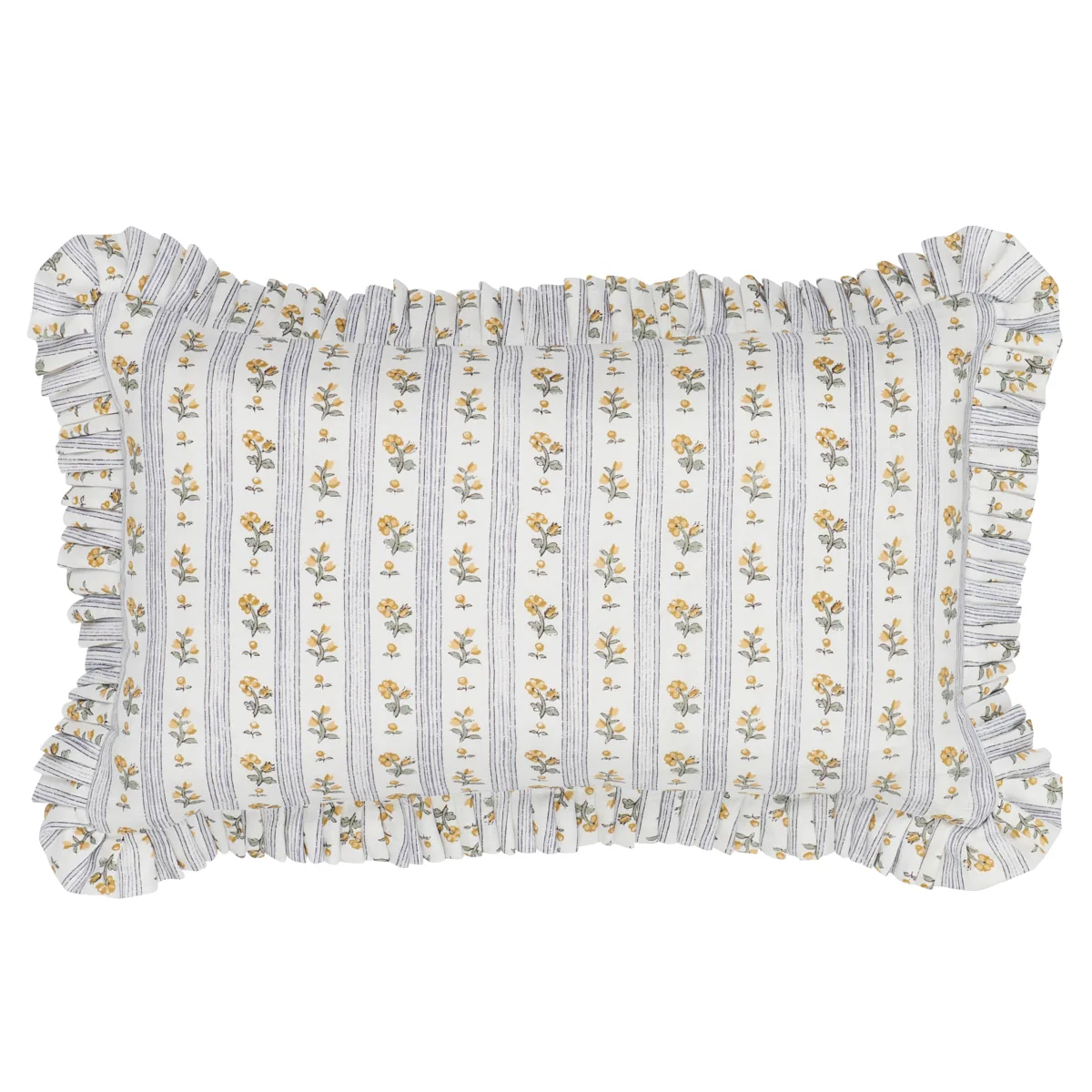 Schumacher Cabanon Stripe Pillow in Jaune (SO17596614)