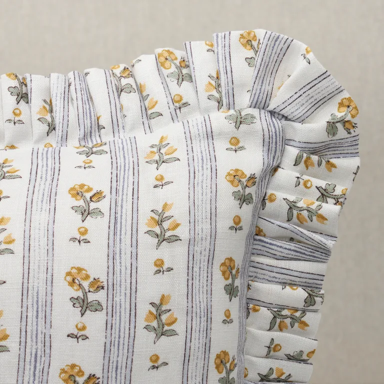 Schumacher Cabanon Stripe Pillow in Jaune (SO17596614)
