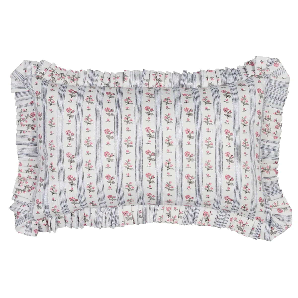 Schumacher Cabanon Stripe Pillow in Rose (SO17596514)