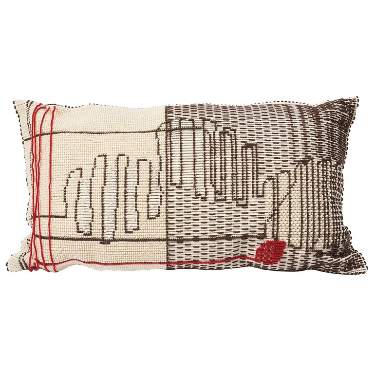 Schumacher Cactus Floor Pillow in Red (SO0001236)