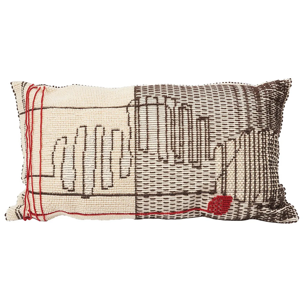 Schumacher Cactus Floor Pillow in Red (SO0001236)
