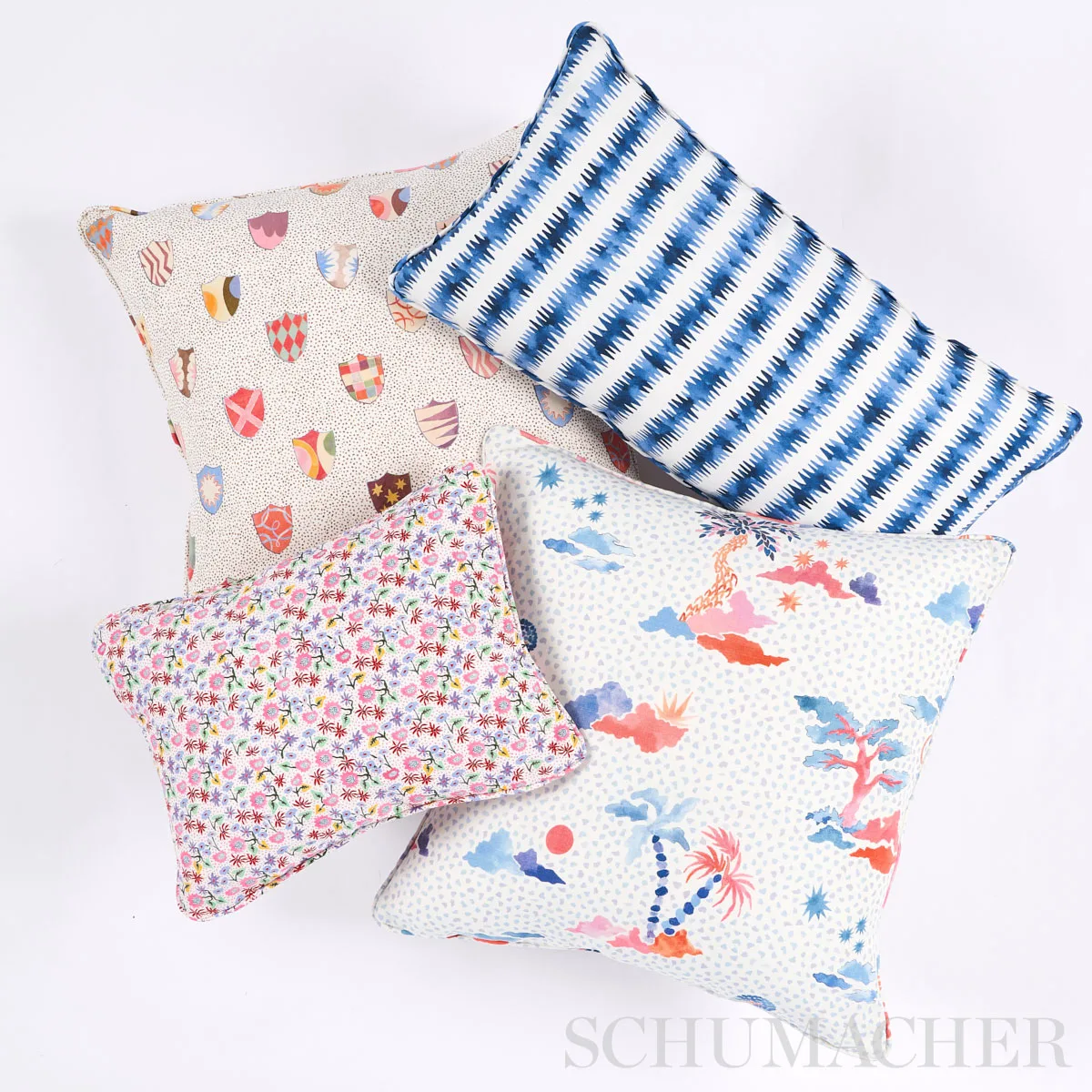 SO18017012 | Calico Pillow - Spezzatura Schumacher Calico Pillow in Spezzatura (SO18017012)
