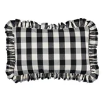 SO6304415 | Camden Cotton Check Pillow - Black Schumacher Camden Cotton Check Pillow in Black (SO6304415)