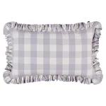 Camden Cotton Check Pillow - Lilac Schumacher Camden Cotton Check Pillow in Lilac
