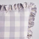 Camden Cotton Check Pillow - Lilac Schumacher Camden Cotton Check Pillow in Lilac