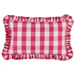 SO7732115 | Camden Cotton Check Pillow - Magenta Schumacher Camden Cotton Check Pillow in Magenta (SO7732115)