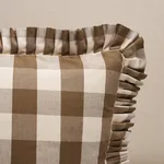 SO6304015 | Camden Cotton Check Pillow - Mocha Schumacher Camden Cotton Check Pillow in Mocha (SO6304015)