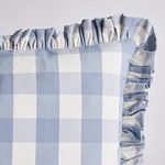 Camden Cotton Check Pillow - Sky Schumacher Camden Cotton Check Pillow in Sky