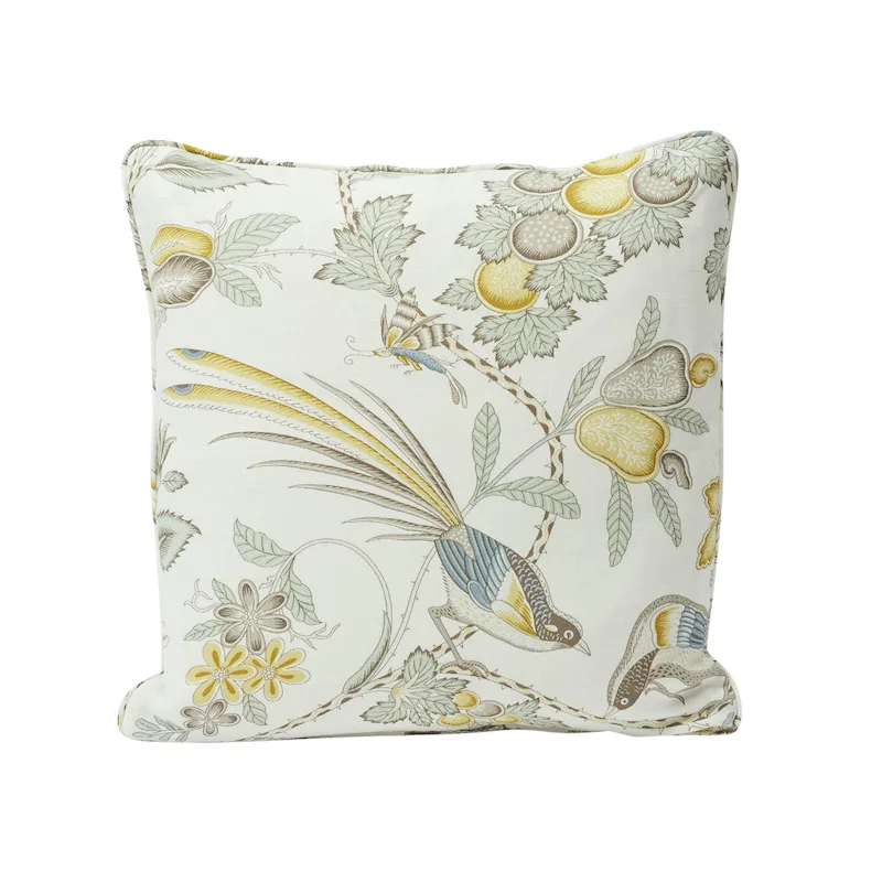 Schumacher Campagne Pillow in Cadet & Citron (SO17595104)