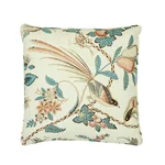 SO17595004 | Campagne Pillow - Peacock & Rouge Schumacher Campagne Pillow in Peacock & Rouge (SO17595004)